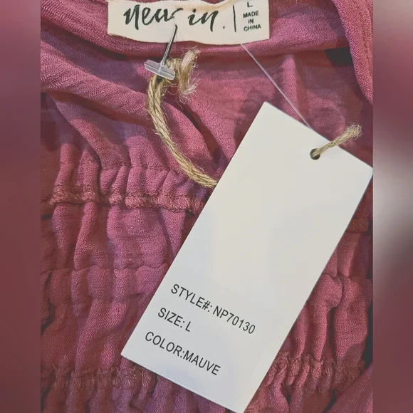 Mauve Pink Sleevless Gathered Waist Jumpsuit With Pockets - Picture 8 of 15